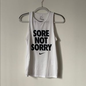 nike sore not sorry dri fit tank